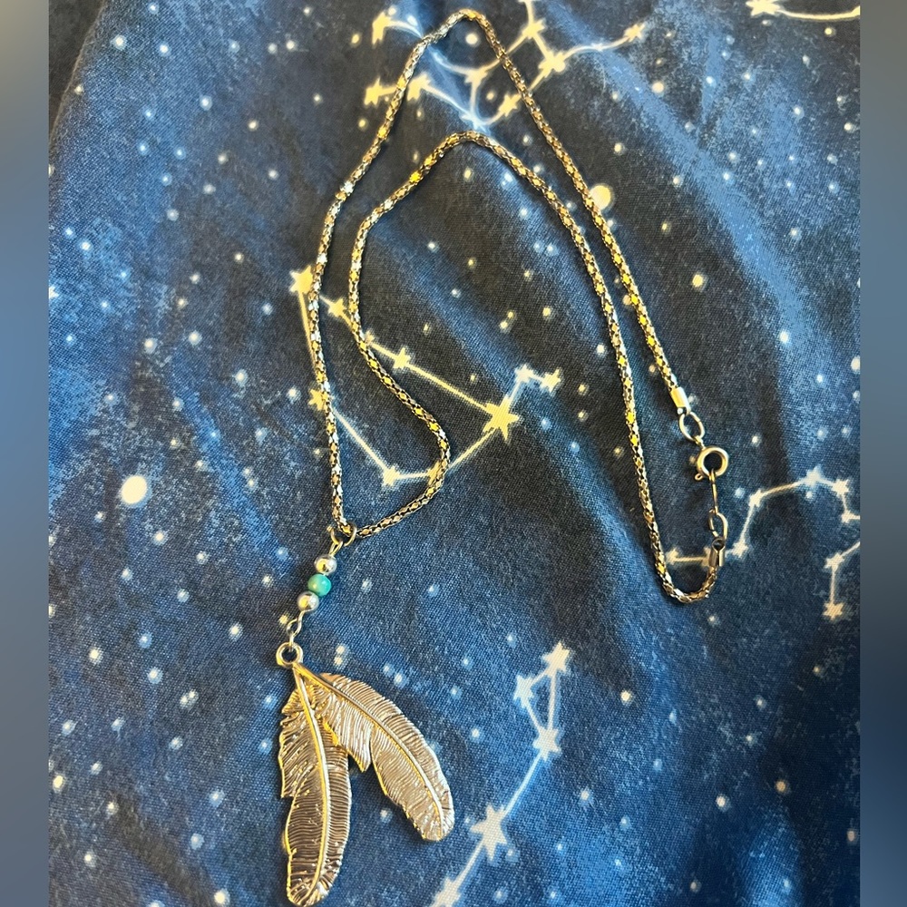 💜 Cute Feather Necklace with Chain